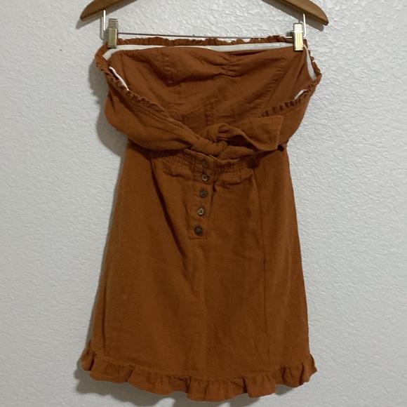Free People Boho Style Strapless Rust Top XS - Picture 4 of 9